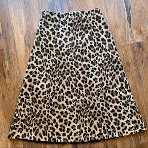 Mango Cheetah Midi Skirt size s